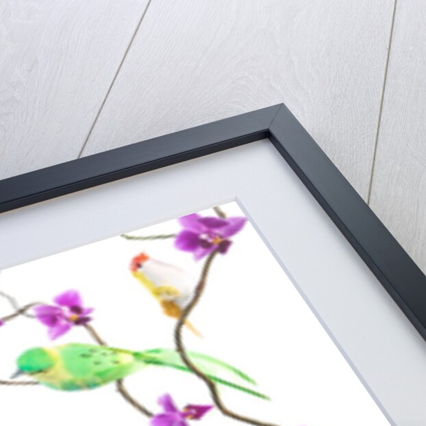 Fake birds on branches by Assaf Frank